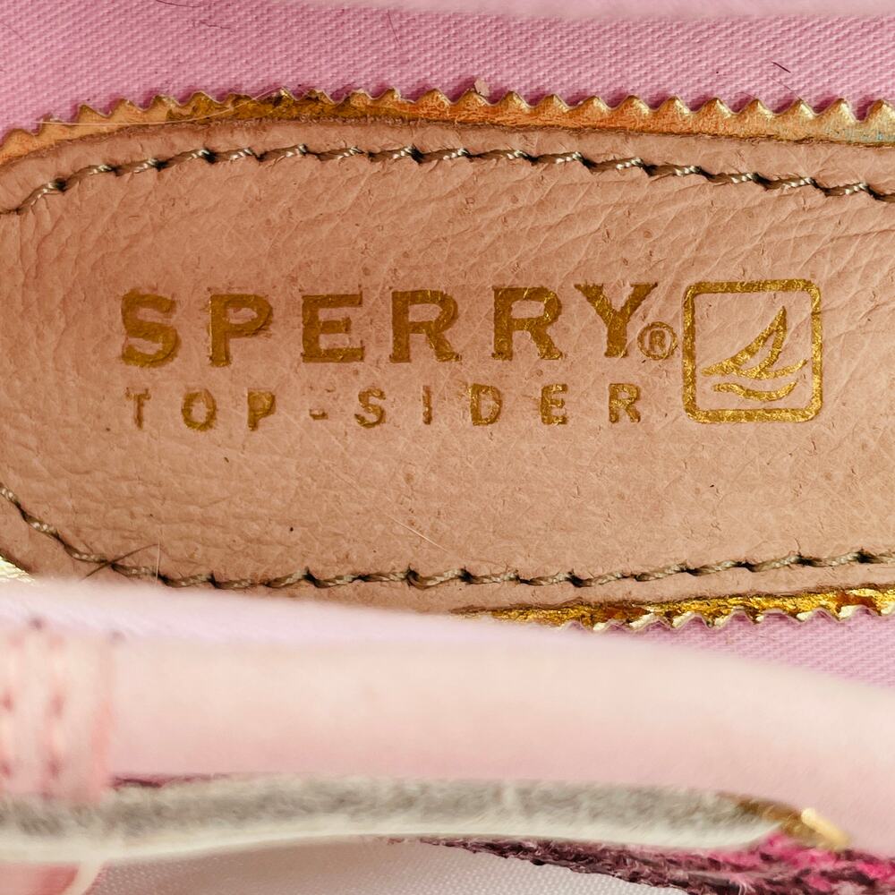 Sperry Top-Sider Pink Snakeskin Flats Loafers Boat Deck Shoes 6.5 - Picture 5 of 8